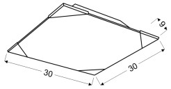 ASTON LAMPA SUFITOWA PLAFON 30X30 2X60W E27 10-05502