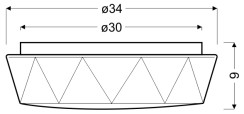 SKY EFECT 1 LAMPA SUFITOWA PLAFON 34 1X10W LED 6500K 13-62079