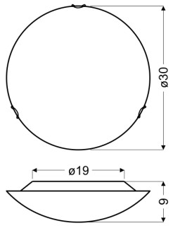 CIRCLE LAMPA SUFITOWA PLAFON 30 1X10W LED 6500K 13-55187