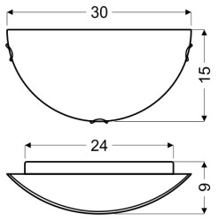 BAMBOO LAMPA SUFITOWA PLAFON 0,5 1X60W E27 11-06646