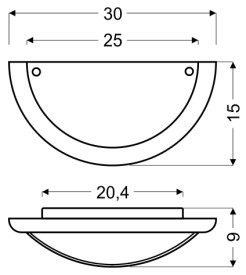 010  LAMPA SUFITOWA PLAFON1/2  30 DITREVI  1X60W BIAŁY DREWNO 11-94585