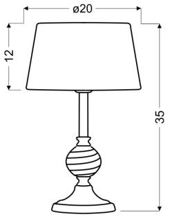 FERO LAMPA GABINETOWA 1X60W E27 SELEDYNOWA 41-34618