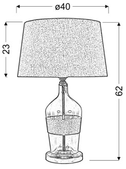 ECO 3 LAMPA GABINETOWA 40X62 1X60W E27 41-21519