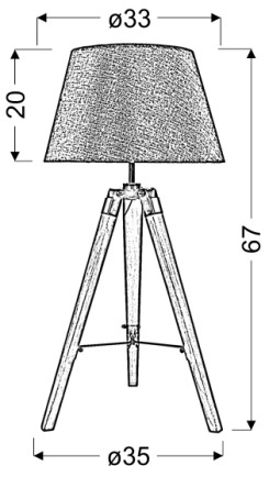 LUGANO LAMPA GABINETOWA 1X60W E27 BEŻOWY + ABAŻUR O TYM SAMYM INDEKSIE 41-31136