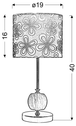 CORT LAMPA GABINETOWA 1X60W E27 ZIELONY 41-34724