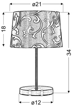 AROSA LAMPA 1X40W E14 RÓŻOWY 41-55866