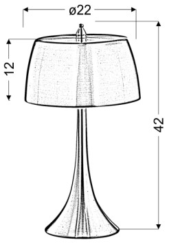 OXFORD LAMPA GABINETOWA 2X40W E14 ZŁOTY / DOTYKOWA/ 41-25173