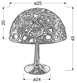 LAME LAMPA GABINETOWA H-46 1X60W E27 CHROM 41-40056