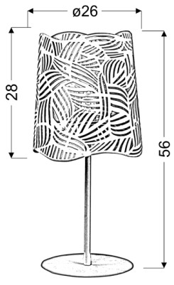 MARACANA LAMPA GABINETOWA 1X60W E27 (D26/H56) 41-18024