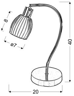 ZEFIRO LAMPA GABINETOWA 1X40W E14 41-88034