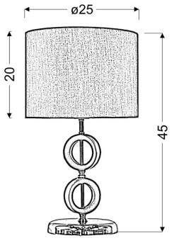 ANELLO LAMPA GABINETOWA 1X60W E27 H-43 BRĄZOWA 41-01160