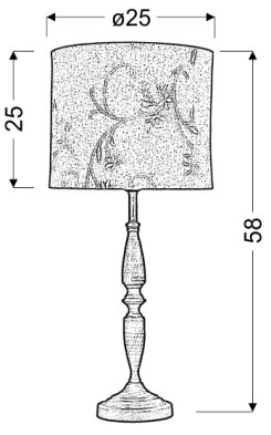 SAFARI LAMPA GABINETOWA 1X60W E27 41-03393