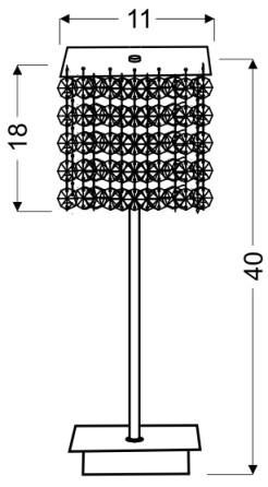 CLASSIC LAMPA GABINETOWA 1X40W G9 BURGUND 41-97036