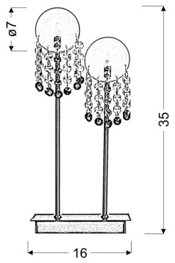 LUXOR LAMPA 2*20W G4 NIKIEL MAT 42-02801