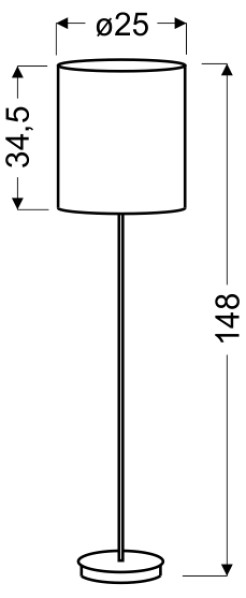 CYNIA LAMPA PODŁOGOWA 1X60W E27 + ABAŻUR O TYM SAMYM INDEKSIE 51-18949