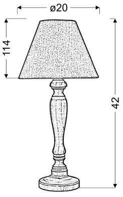 FOLCLORE 2 LAMPA GABINETOWA H-42 1X40W E14 LEN 41-80731