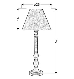 FOLCLORE 6 LAMPA GABINETOWA H-57 1X60W E27 LEN 41-80755