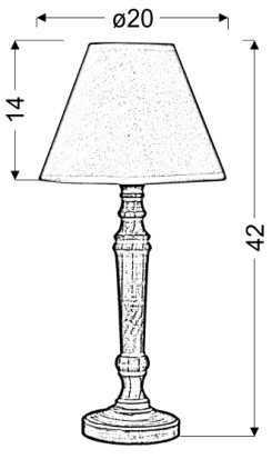 FOLCLORE 3 LAMPA GABINETOWA H-42 1X40W E14 BIAŁA 41-85095