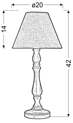 FOLCLORE 4 LAMPA GABINETOWA H-42 1X40W E14 LEN 41-85101