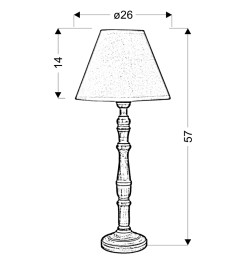 FOLCLORE 7 LAMPA GABINETOWA H-57 1X60W E27 BIAŁA 41-85200