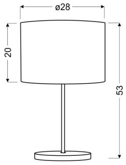 MANHATTAN LAMPA GABINETOWA 1X60W E27 41-55029