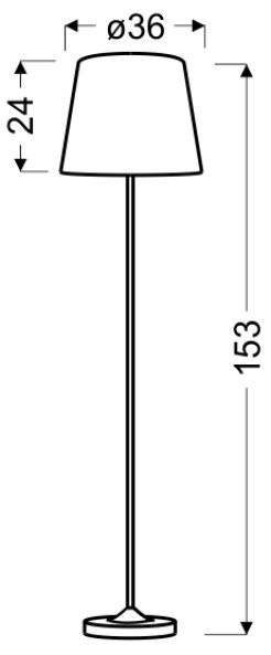 SEGIN LAMPA PODŁOGOWA 1X60W E27 + ABAŻUR O TYM SAMYM INDEKSIE 51-19007