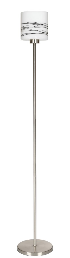 VISOLA LAMPA STOJĄCA Z WYŁ 1X60W E27 NIKIEL BRĄZ PASKI 51-10356