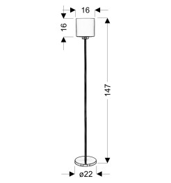 VISOLA LAMPA STOJĄCA Z WYŁ 1X60W E27 NIKIEL BRĄZ PASKI 51-10356
