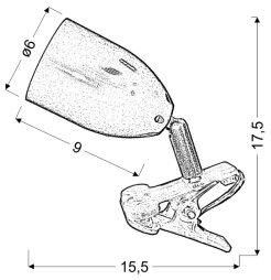 LED CLIP LAMPA KLIPS 1X3W LED BIAŁA 41-99610
