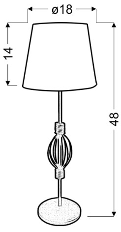 ROSETTE 2 LAMPA GABINETOWA 1X40W E14 AB. POMARAŃCZOWY 41-99580