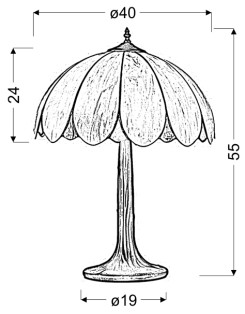 TESSO LAMPA DUŻA 40 2*60W E27 PROMOCJA 41-03532
