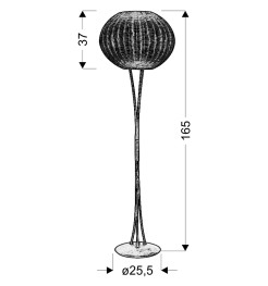 GRETA LAMPA PODŁOGOWA 1X60W E27 WYS 165CM SR 40CM 4055011-00