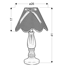 LOLA LAMPKA GABINETOWA 1X40W E14 ŻÓŁTA 41-04680