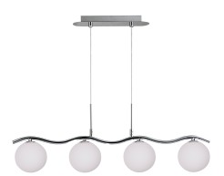 DEMON LAMPA WISZĄCA CHROMOWY 4X40W G9 KLOSZ BIAŁY 34-01412