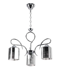 ITALO LAMPA WISZĄCA CHROMOWY 3X40W E27 KLOSZ SREBRNY 33-00699