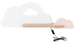 CLOUD LAMPA KINKIET ŚCIENNY 5W LED IQ KIDS Z PRZEWODEM Z WŁ. I WTYCZKĄ BIAŁY+RÓŻOWY 21-84422