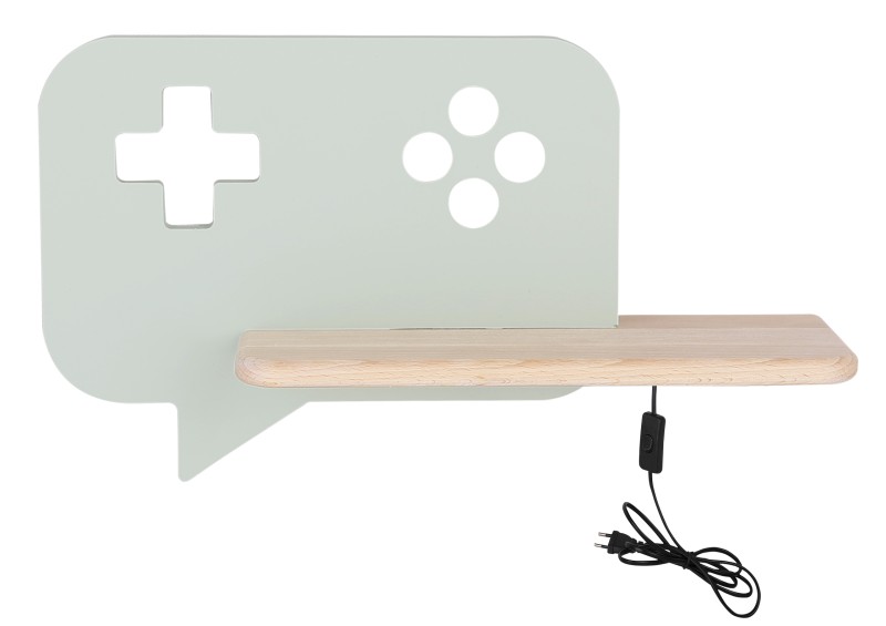 CONSOLE LAMPA KINKIET ŚCIENNY 5W LED IQ KIDS Z PRZEWODEM Z WŁ. I WTYCZKĄ MIĘTOWY 21-84453