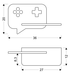 CONSOLE LAMPA KINKIET ŚCIENNY 5W LED IQ KIDS Z PRZEWODEM Z WŁ. I WTYCZKĄ MIĘTOWY 21-84453