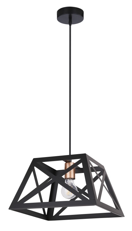 ORIGAMI LAMPA WISZĄCA CZARNY 1X40W E27 KLOSZ CZARNY 31-78520