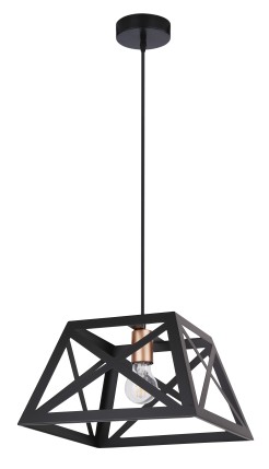 ORIGAMI LAMPA WISZĄCA CZARNY 1X40W E27 KLOSZ CZARNY 31-78520