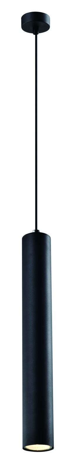 TUBO LAMPA WISZĄCA CZARNY 1X25W GU10 KLOSZ 40CM CZARNY 31-78551