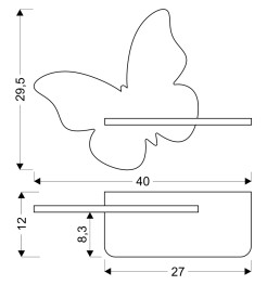 BUTTERFLY LAMPA KINKIET 5W LED 4000K IQ KIDS RÓŻOWY 21-84897