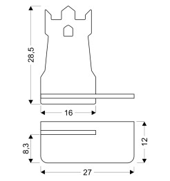 TOWER LAMPA KINKIET 4W LED 4000K IQ KIDS Z PRZEWODEM Z WŁ. I WTYCZKĄ CZARNY 21-85030