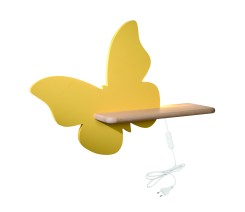 BUTTERFLY LAMPA KINKIET 5W LED 4000K IQ KIDS Z PRZEWODEM Z WŁ. I WTYCZKĄ ZŁOTY 21-85153