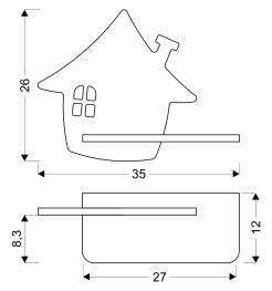 HOUSE LAMPA KINKIET 4W LED 4000K KP IQ KIDS Z PRZEWODEM Z WŁ. I WTYCZKĄ MIĘTOWY 21-85214