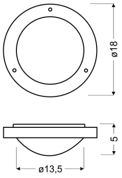 AQUILA PLAFON 18 1X40W G9 PATYNA IP44 12-89338