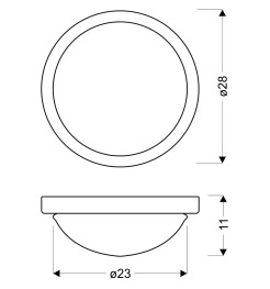 RODA PLAFON 28 1X60W E27 ZŁOTY IP44 11-81926