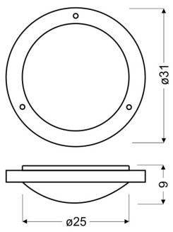 LAMPA AQUILA PLAFON 31 1X60W E27 MIEDZIANA IP44 13-45416