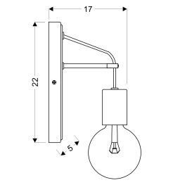 ALTO LAMPA KINKIET 1X40W E27 BIAŁY MATOWY 21-70883