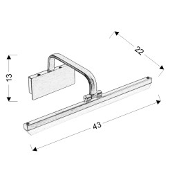 LAMPA HANG KINKIET 8W LED PATYNOWY 4000K 21-72894